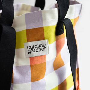 Caroline Gardner Mutli Check Double Handle Tote Bag